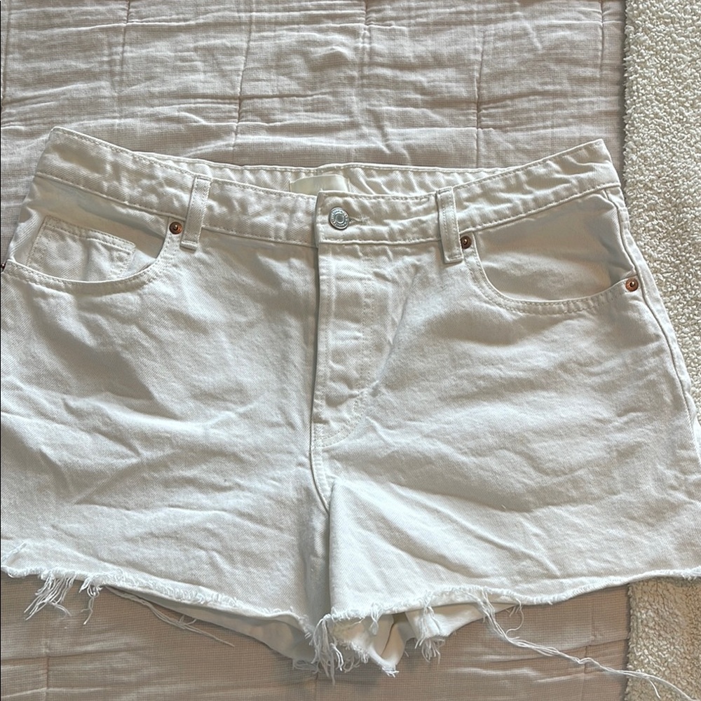 H&M White Denim Shorts